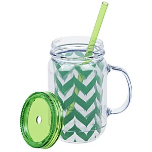 Additional Image 1 - a glass mug with a straw and a slice of kiwi