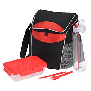 Additional Image 3 - a black and red lunch box