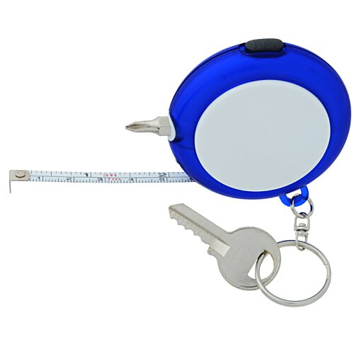 Additional Image 2 - a blue tape measure and a key chain