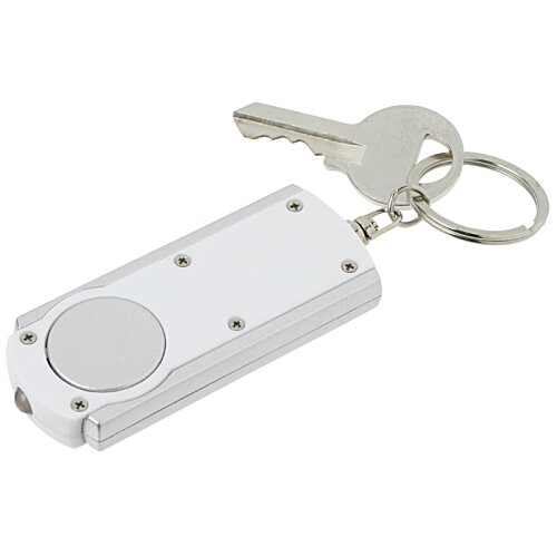 Additional Image 2 - a white key chain with a button