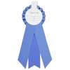 View Image 2 of 2 of Pleated Rosette - 11" x 4" - Triple Streamer - Pin