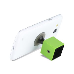 Additional Image 2 - a white phone with a green square object on it