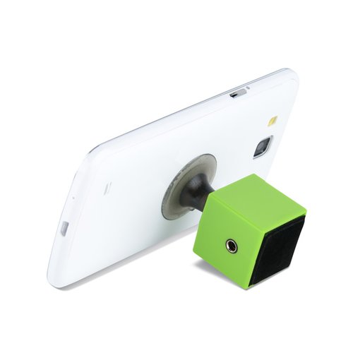 Additional Image 2 - a white phone with a green square object on it