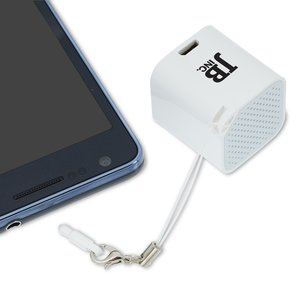 Additional Image 1 - a white cube with a cord attached to a black cellphone