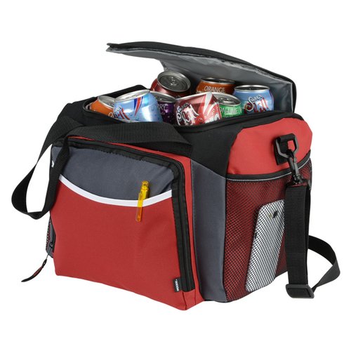 Additional Image 1 - a red and black cooler bag