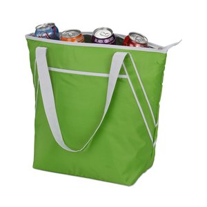 Additional Image 1 - a green bag with white handles