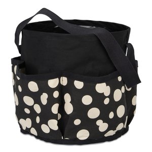 Additional Image 1 - a black and white polka dot bag