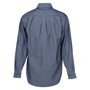Additional Image 2 - a back view of a blue shirt