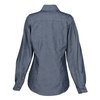 View Image 3 of 3 of Chambray Roll Sleeve Double Pocket Shirt - Ladies' - 24 hr