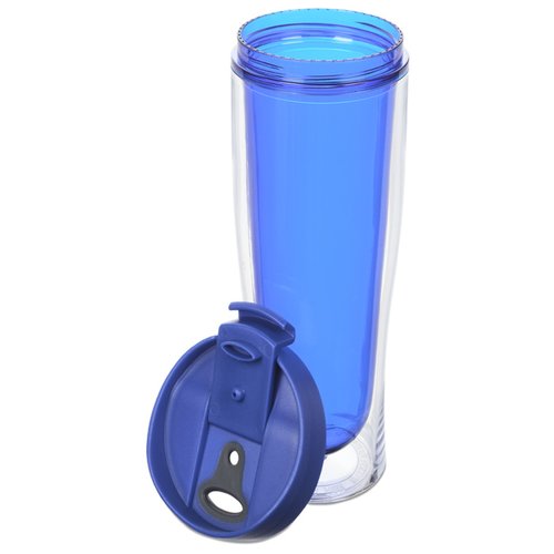 Additional Image 1 - a blue tumbler with a lid