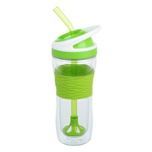 Additional Image 1 - a green and clear sippy cup with a straw