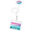 View Image 2 of 3 of Antimicrobial Jumbo Retractable Badge Holder - 40" - Oval