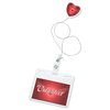 View Image 2 of 3 of Antimicrobial Jumbo Retractable Badge Holder - 40" - Heart