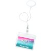 View Image 3 of 3 of Jumbo Retractable Badge Holder with Antimicrobial Additive - 40" Oval - Label
