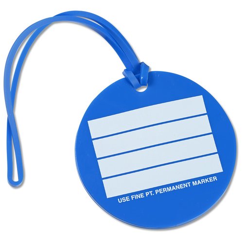 Additional Image 1 - a blue tag with white lines on it
