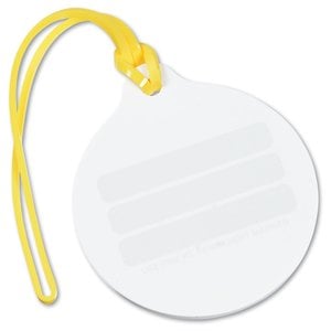Additional Image 1 - a white tag with yellow strap