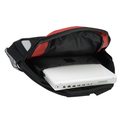 Additional Image 2 - a black and red case with a white laptop