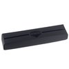 a black rectangular object with a white background