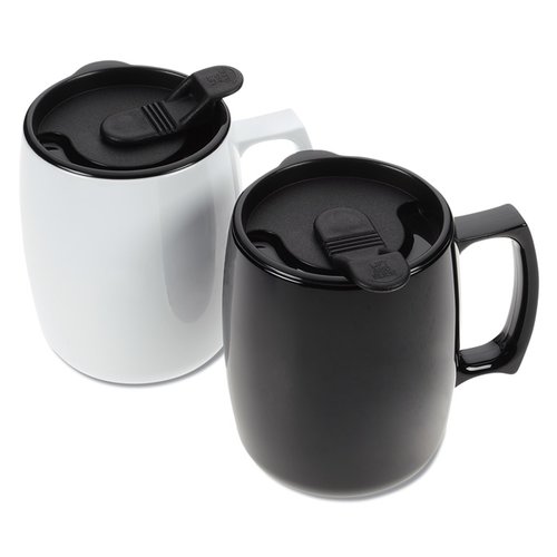 Additional Image 1 - a white and black coffee mugs