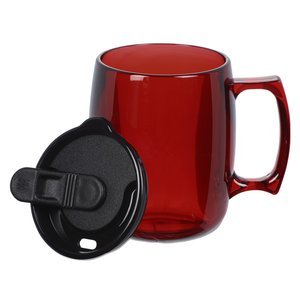 Additional Image 1 - a red mug with a black lid