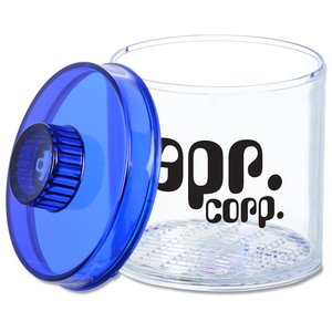Additional Image 1 - a plastic container with a blue lid