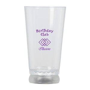 Additional Image 1 - a clear glass with purple text