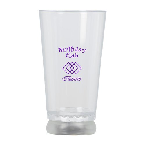 Additional Image 1 - a clear glass with purple text