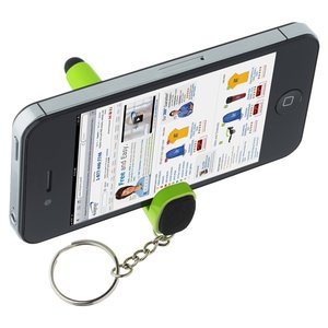 Additional Image 1 - a cell phone with a keychain attached to it