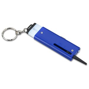 Additional Image 1 - a blue keychain with a key ring
