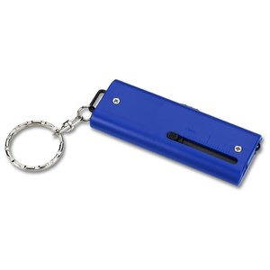 Additional Image 2 - a blue key chain with a key ring