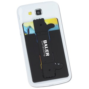 Additional Image 3 - a white cell phone with a black and white design