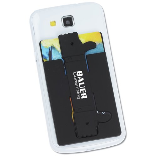 Additional Image 3 - a white cell phone with a black and white design