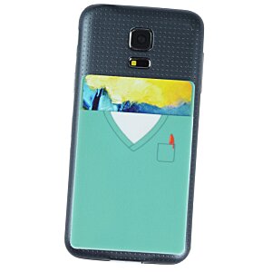 Additional Image 2 - a cell phone with a blue and white design
