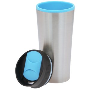 Additional Image 1 - a silver and blue cup