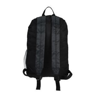 Additional Image 1 - a black backpack with grey stripes