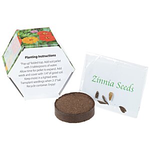 Additional Image 2 - a small cube with a brown circle next to a white card