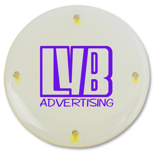 Additional Image 2 - a white circle with purple letters