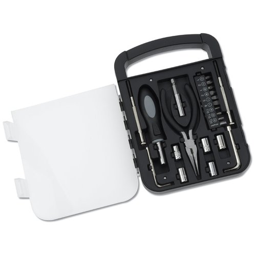 Additional Image 2 - a black and white plastic container with black handles