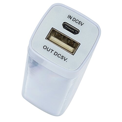 Additional Image 2 - a white usb charger with a gold and black connector