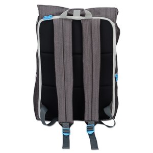 Additional Image 2 - a black and grey striped backpack