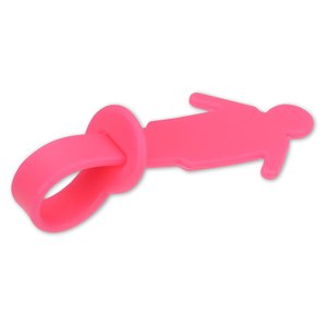 Additional Image 1 - a pink rubber band on a white background