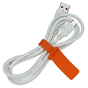 Additional Image 4 - a white cable tied with an orange band