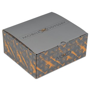 Additional Image 1 - a grey box with orange stripes