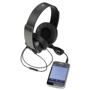 Additional Image 2 - a black headphones with a phone
