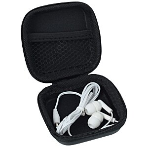 Additional Image 2 - a black case with white headphones in it