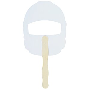 Additional Image 1 - a white mask with a wooden stick
