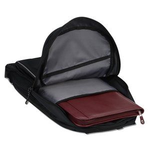 Additional Image 3 - a black and red bag with a zipper