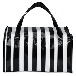 Additional Image 2 - a black and white striped bag
