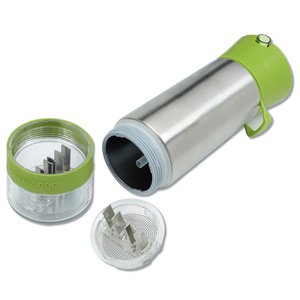 Additional Image 3 - a silver and green cylindrical object