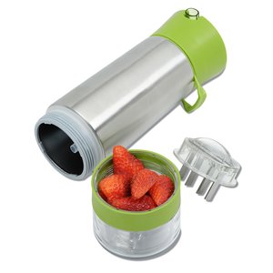 Additional Image 4 - a silver and green cylinder with a green lid